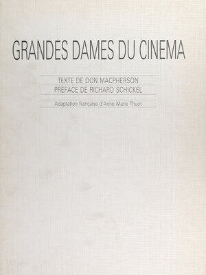cover image of Grandes dames du cinéma